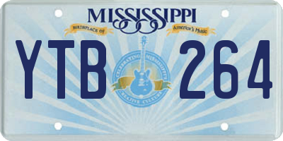 MS license plate YTB264