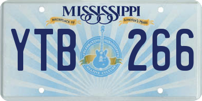 MS license plate YTB266