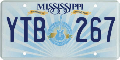 MS license plate YTB267