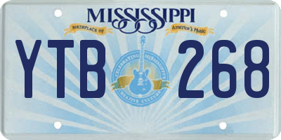 MS license plate YTB268