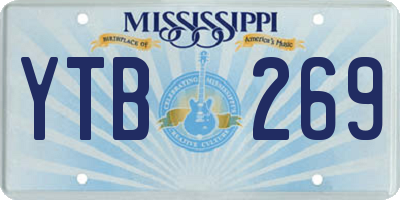MS license plate YTB269