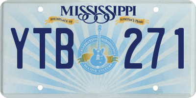MS license plate YTB271
