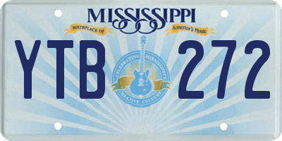 MS license plate YTB272