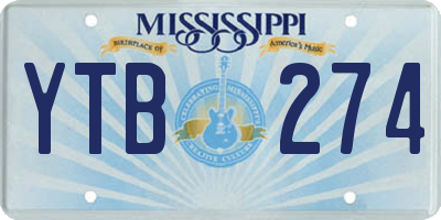 MS license plate YTB274