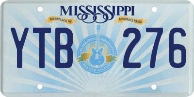 MS license plate YTB276