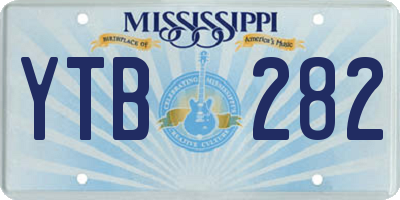 MS license plate YTB282