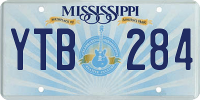 MS license plate YTB284