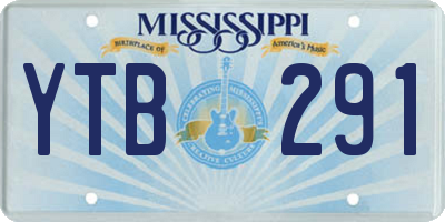 MS license plate YTB291