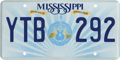 MS license plate YTB292