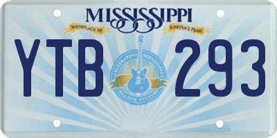 MS license plate YTB293
