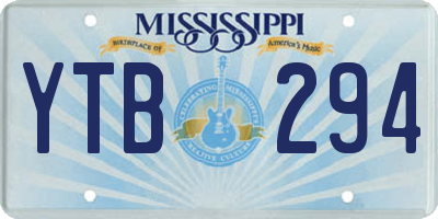 MS license plate YTB294