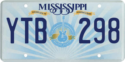 MS license plate YTB298