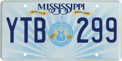MS license plate YTB299