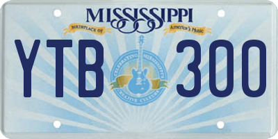 MS license plate YTB300