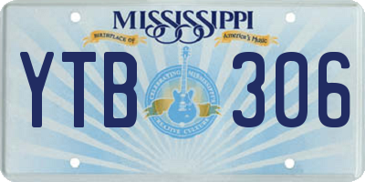 MS license plate YTB306