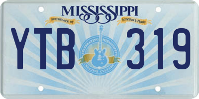 MS license plate YTB319