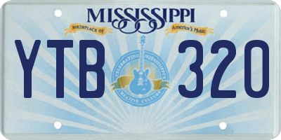 MS license plate YTB320