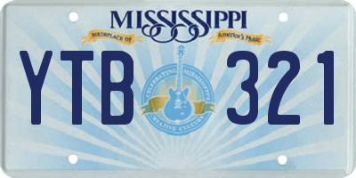 MS license plate YTB321