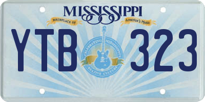 MS license plate YTB323
