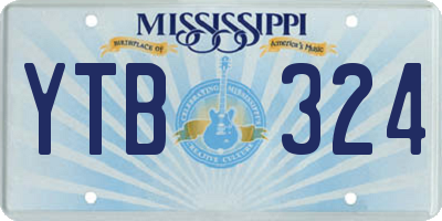 MS license plate YTB324