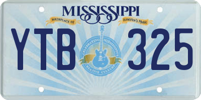 MS license plate YTB325