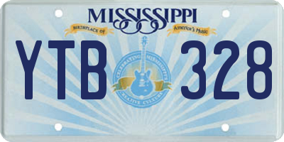 MS license plate YTB328