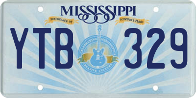 MS license plate YTB329