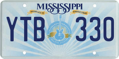 MS license plate YTB330