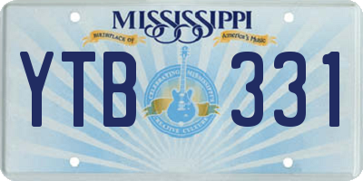 MS license plate YTB331
