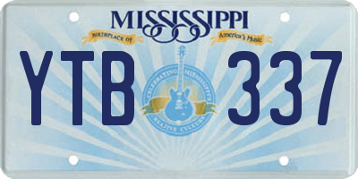 MS license plate YTB337