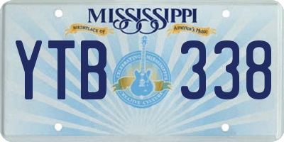 MS license plate YTB338
