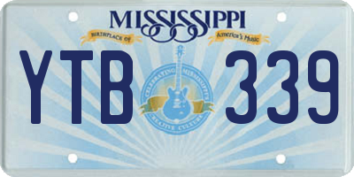 MS license plate YTB339