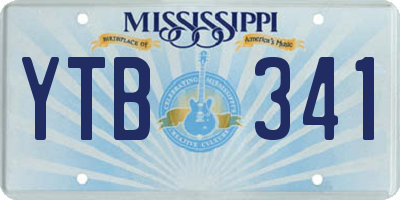 MS license plate YTB341