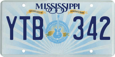 MS license plate YTB342