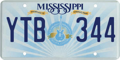 MS license plate YTB344