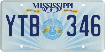 MS license plate YTB346