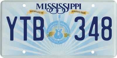 MS license plate YTB348