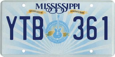 MS license plate YTB361