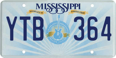 MS license plate YTB364