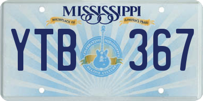 MS license plate YTB367