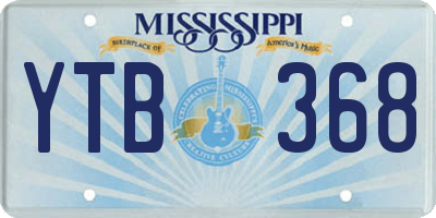 MS license plate YTB368