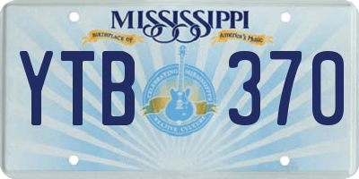 MS license plate YTB370