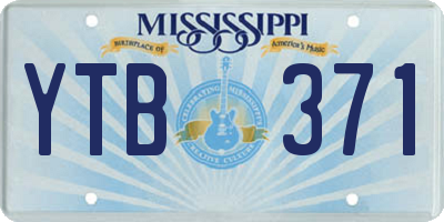 MS license plate YTB371