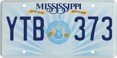 MS license plate YTB373