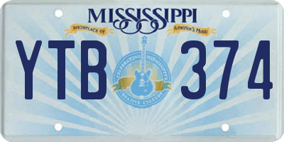 MS license plate YTB374
