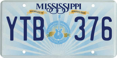 MS license plate YTB376