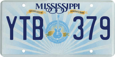 MS license plate YTB379