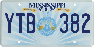 MS license plate YTB382