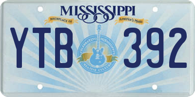 MS license plate YTB392