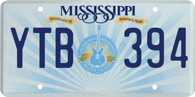 MS license plate YTB394